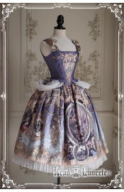 Krad Lanrete Le Retentissement De Versailles SP Shirred Top, Corset Top and Open Front Skirt Sets(Limited Reservation/7 Colours/Full Payment Without Shipping)